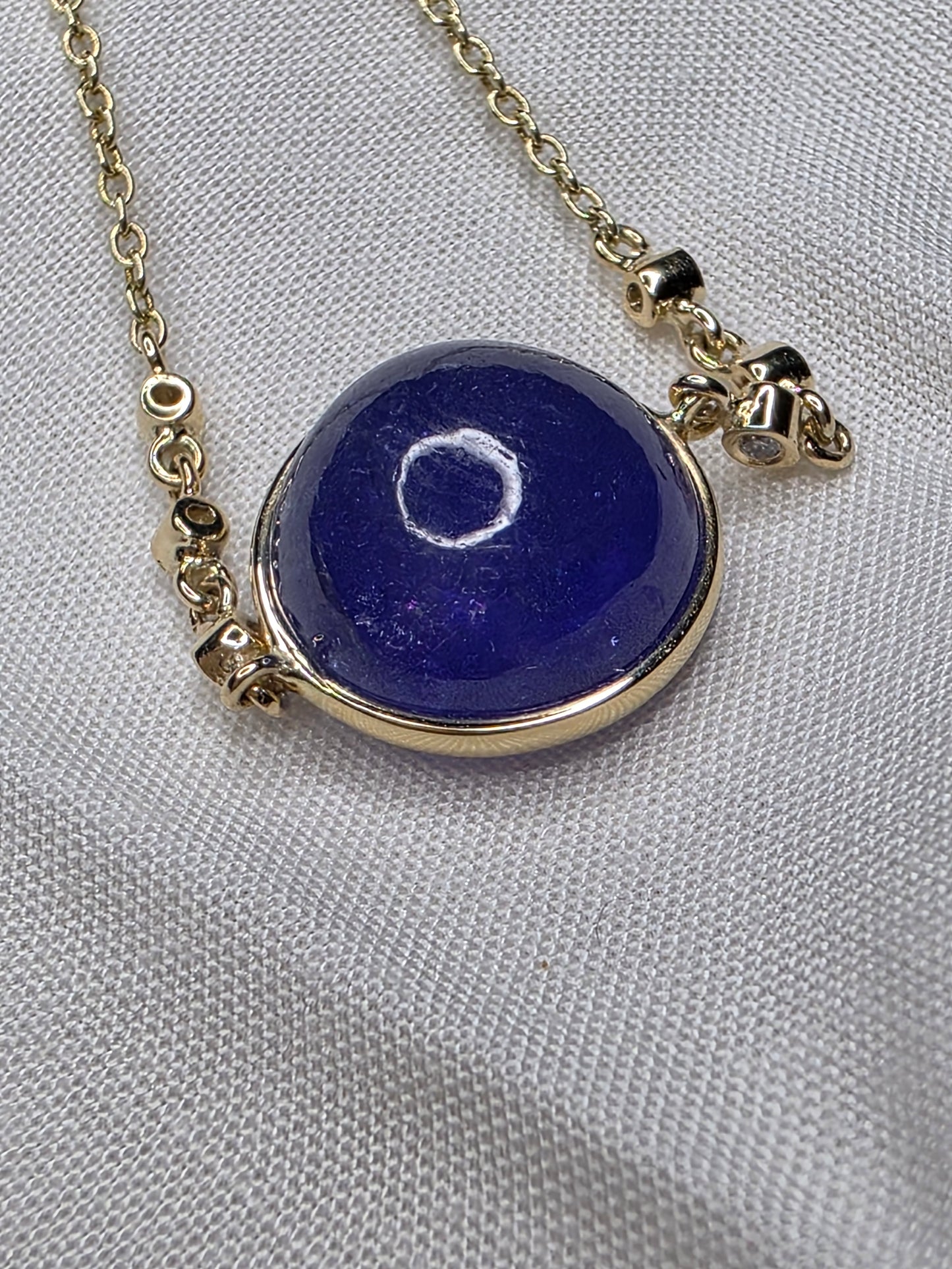 Golden Aura – 14K Yellow Gold & Tanzanite Cable Bracelet