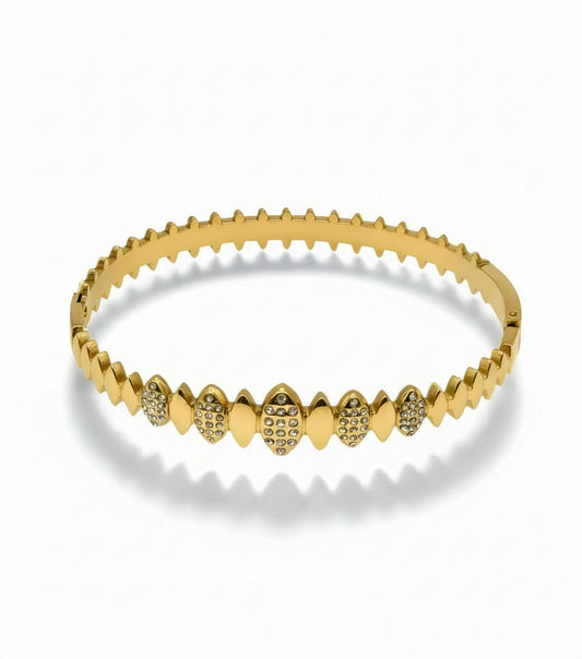 Golden Marquise Crystal Bangle