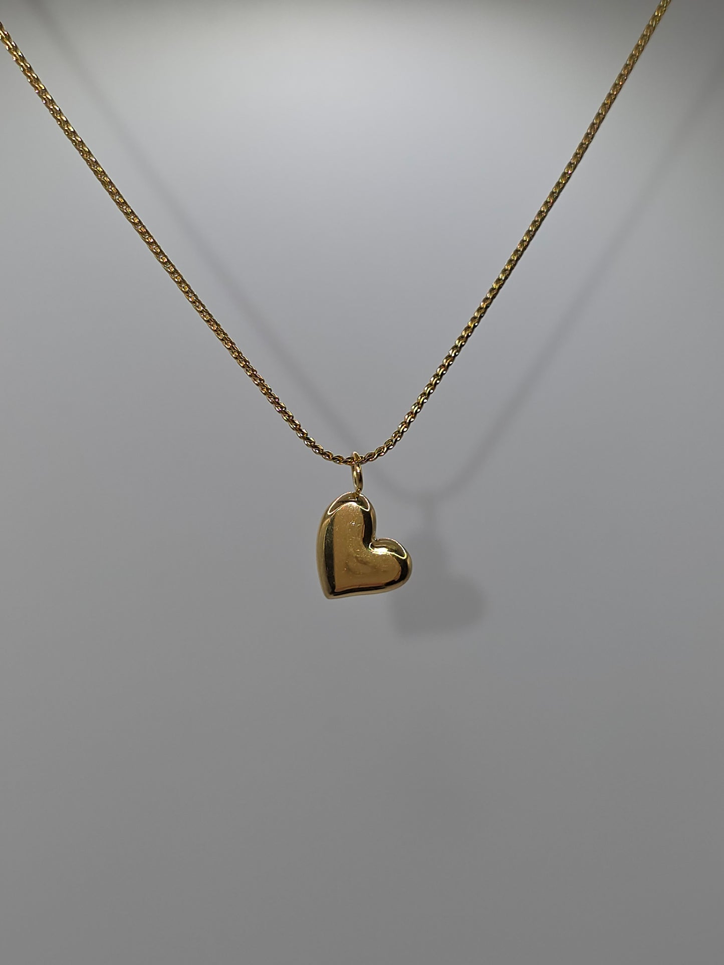 Golden Heart Pendant Necklace