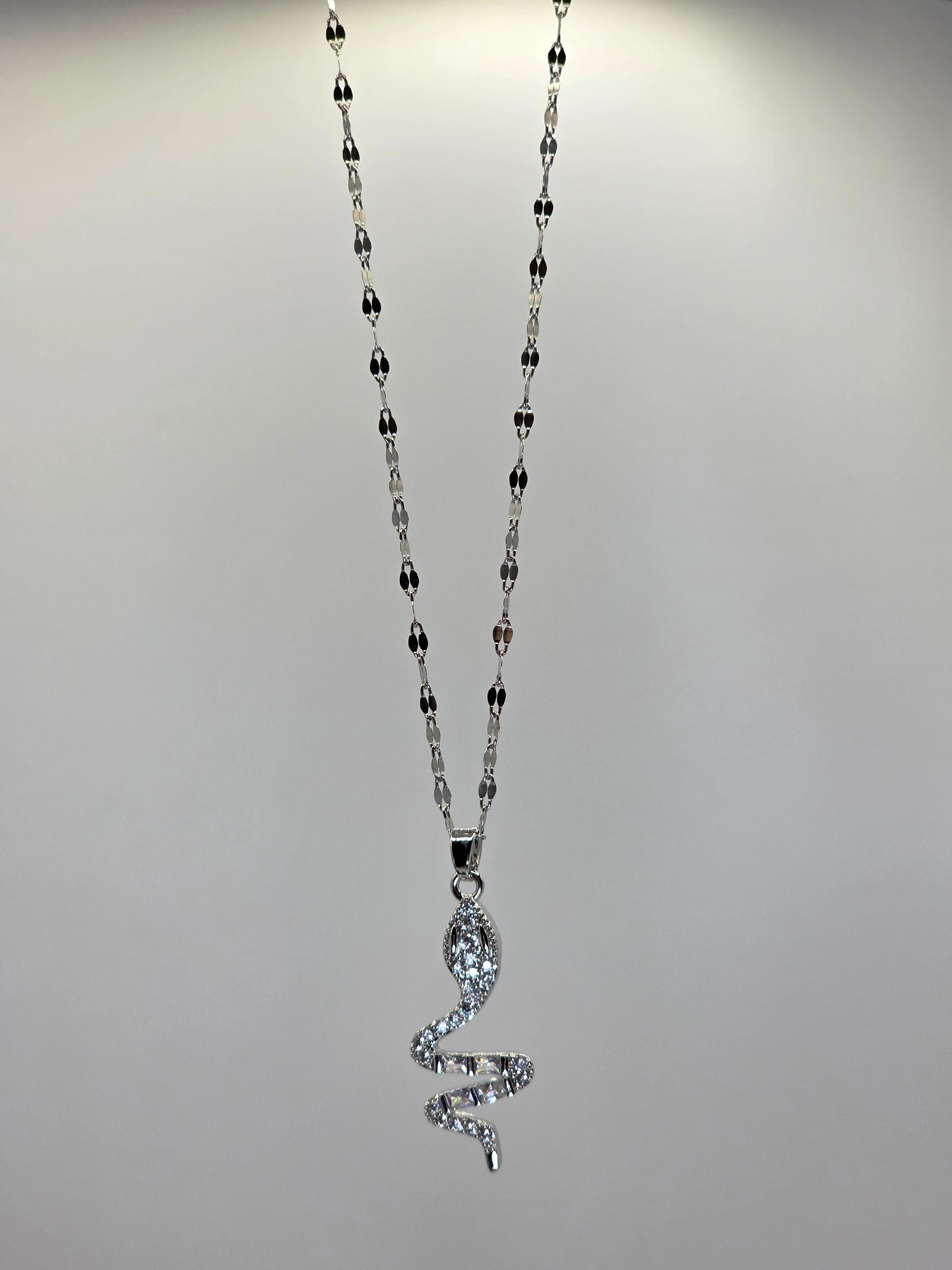 Radiant Snake Pendant Necklace – Gold or Silver Finish