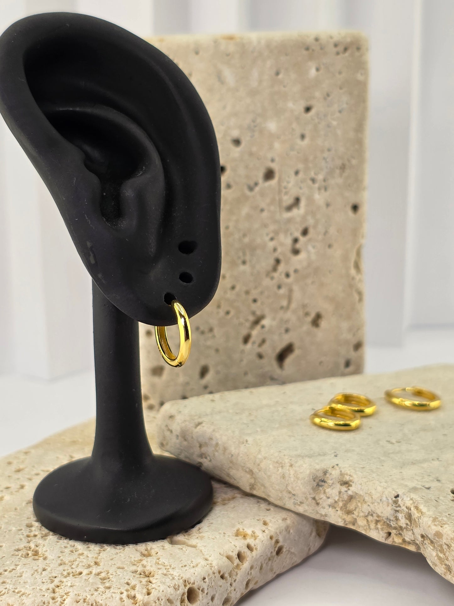 18K Gold-Plated Huggie Hoops (12mm & 14mm)