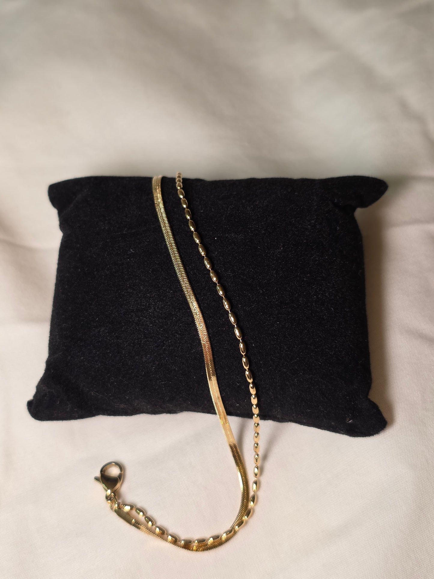 18K Gold Waterproof Bracelets | Cuban Chain | Oval | Geometric | Layered Duo