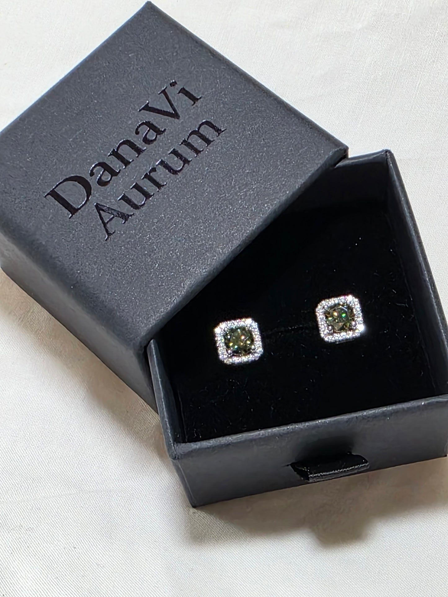 Emerald Moissanite Luxury Stud Earrings 925 Silver