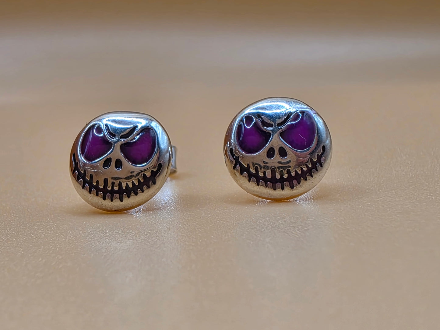 Spooky Chic Sterling Silver Skull Studs