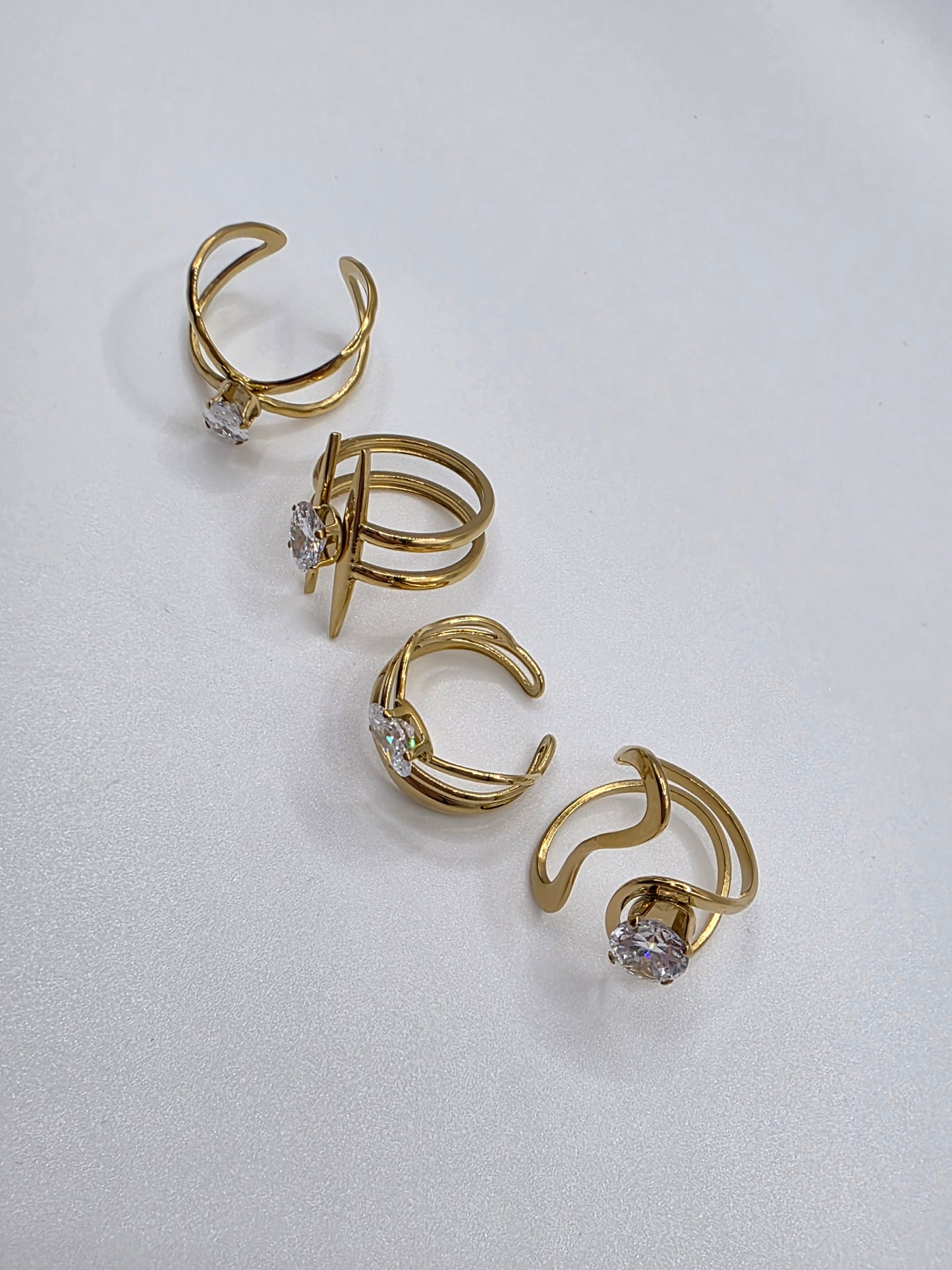 Bold Elegance: Adjustable Gold Statement Rings 18k Gold Plated (Buy 2, Get 1 Free)