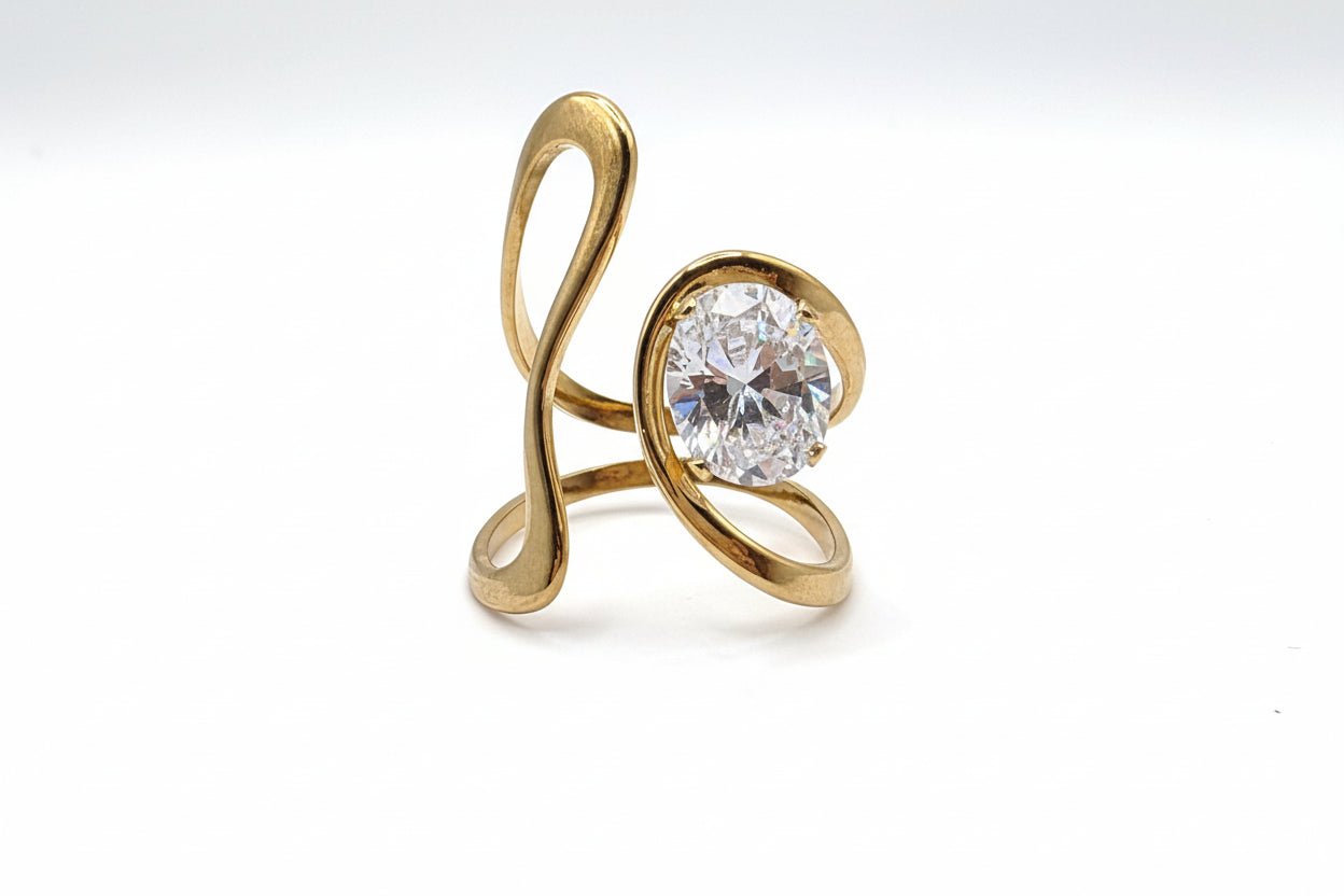 Bold Elegance: Adjustable Gold Statement Rings 18k Gold Plated (Buy 2, Get 1 Free)