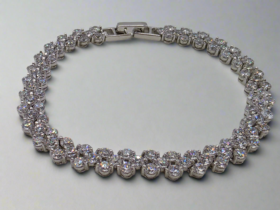 925 Sterling Silver Tennis Bracelet – Radiant Ice
