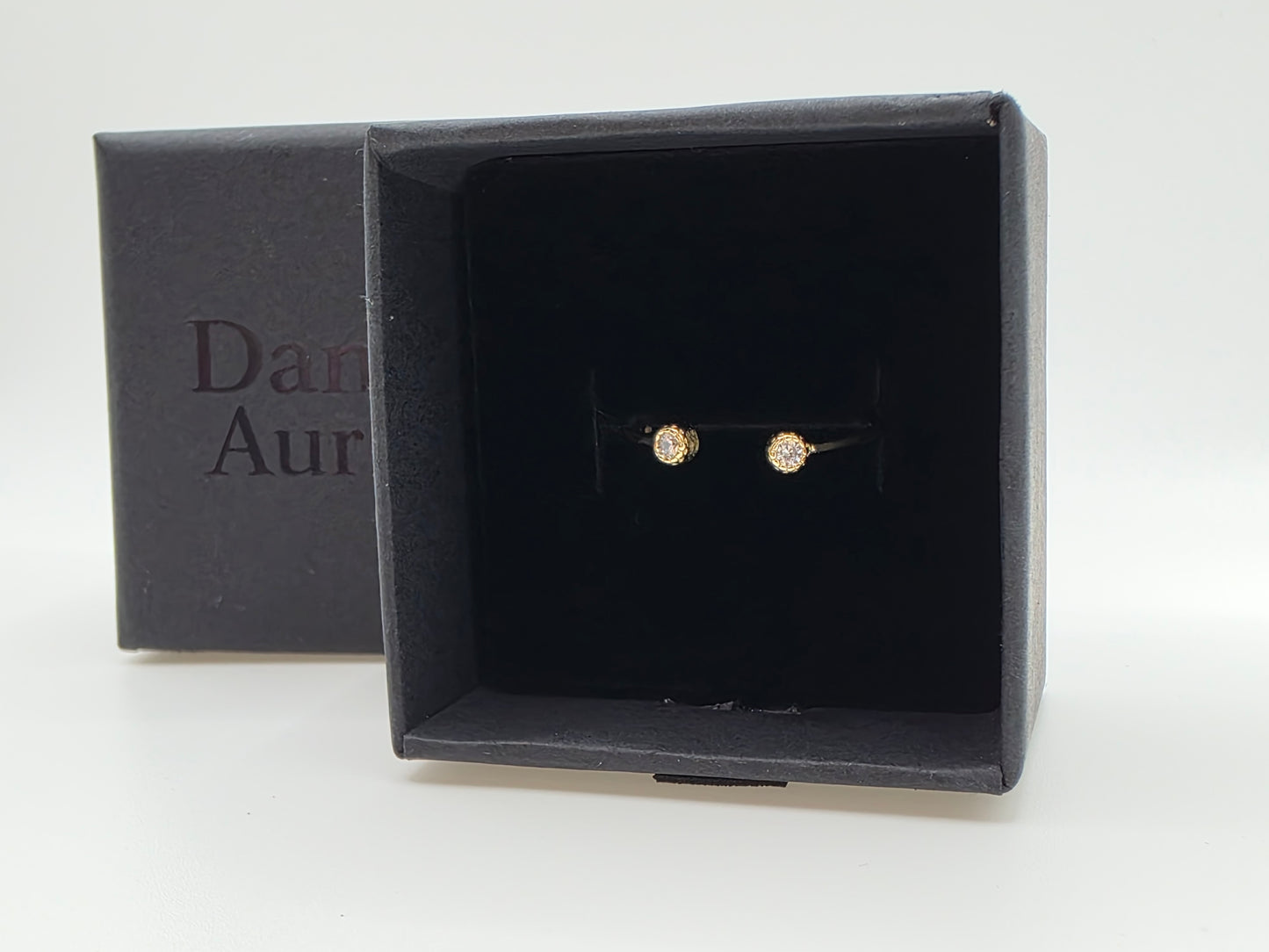 Minimalist 925 Sterling Silver Open Ring – Adjustable Dainty Gold Plated Band