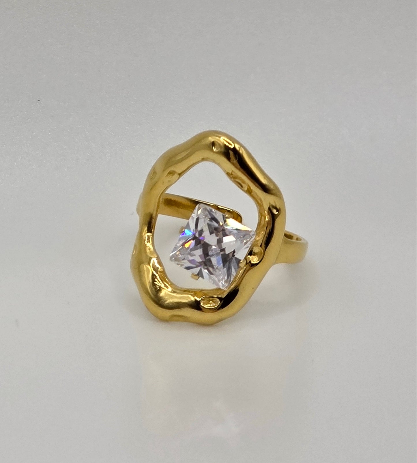 Bold Sparkle Collection – Adjustable Gold-Plated Rings (Buy 2, Get 1 Free)