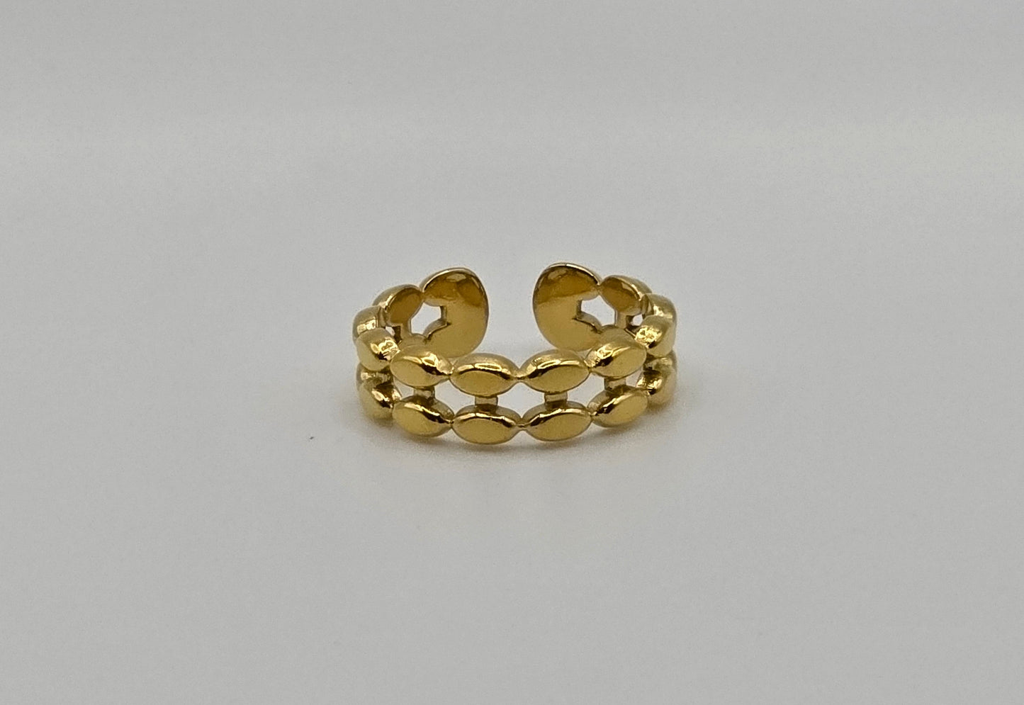 Gold-Plated Adjustable Rings – Set of 3