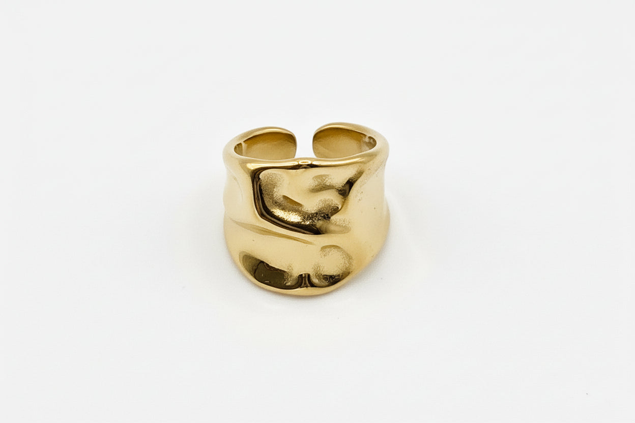 Gold-Plated Adjustable Rings – Set of 3