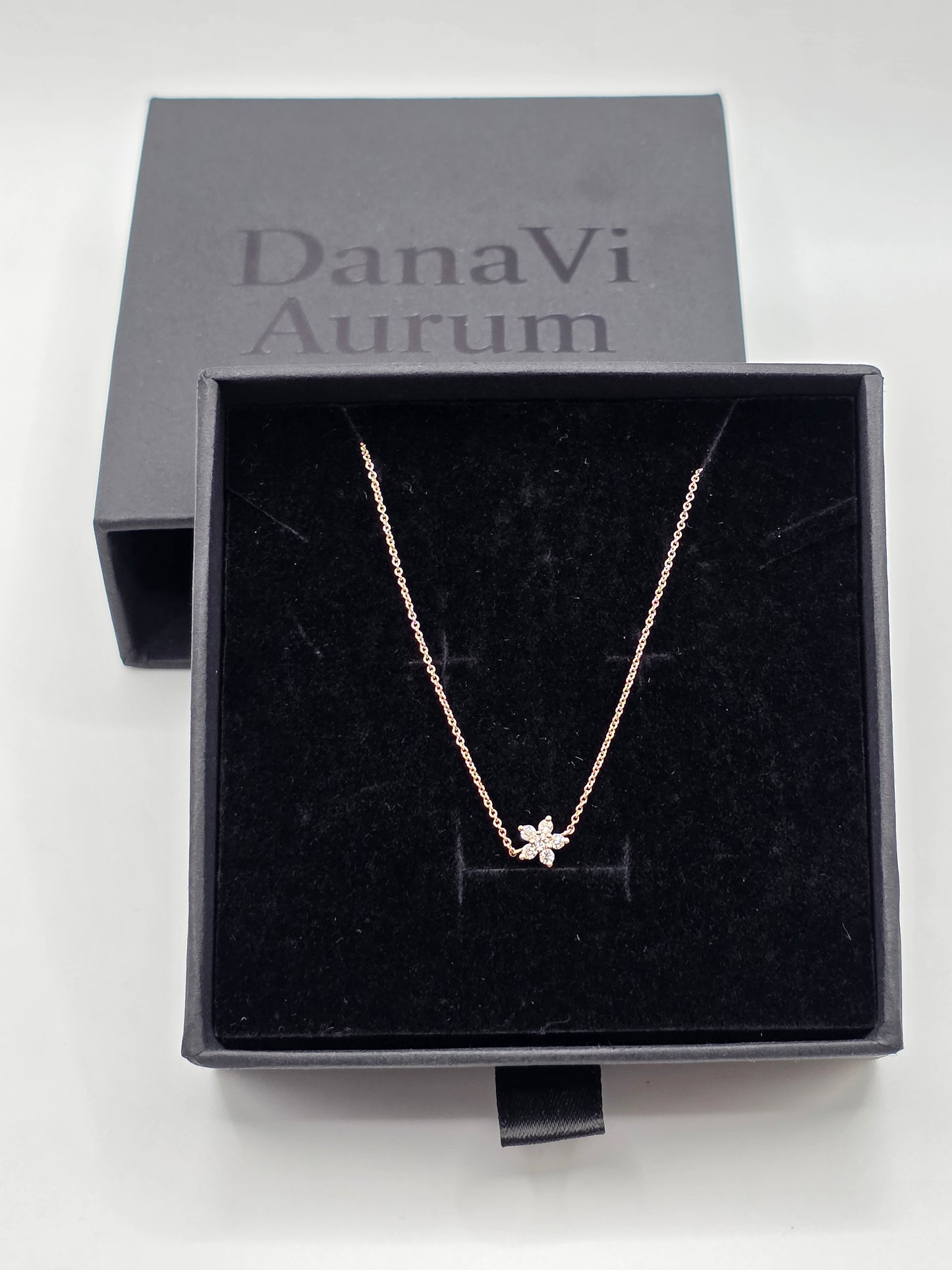 14K Solid Rose Gold Dainty Star Diamond Bracelet
