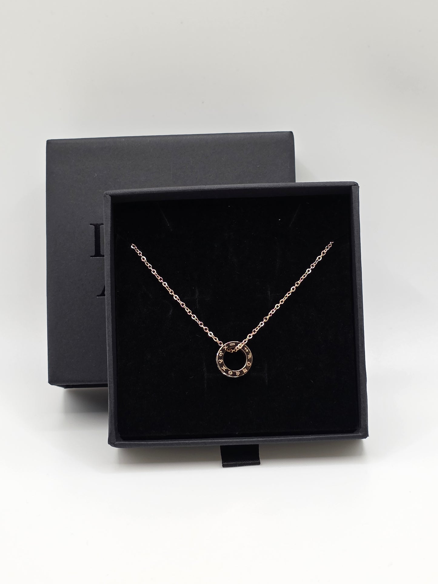 Celestial Rose Gold Zodiac Necklace