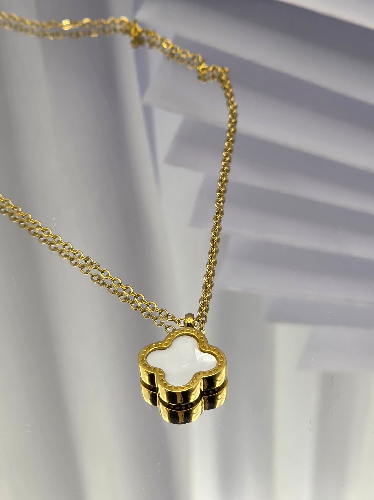 Reversible Clover Pendant Necklace