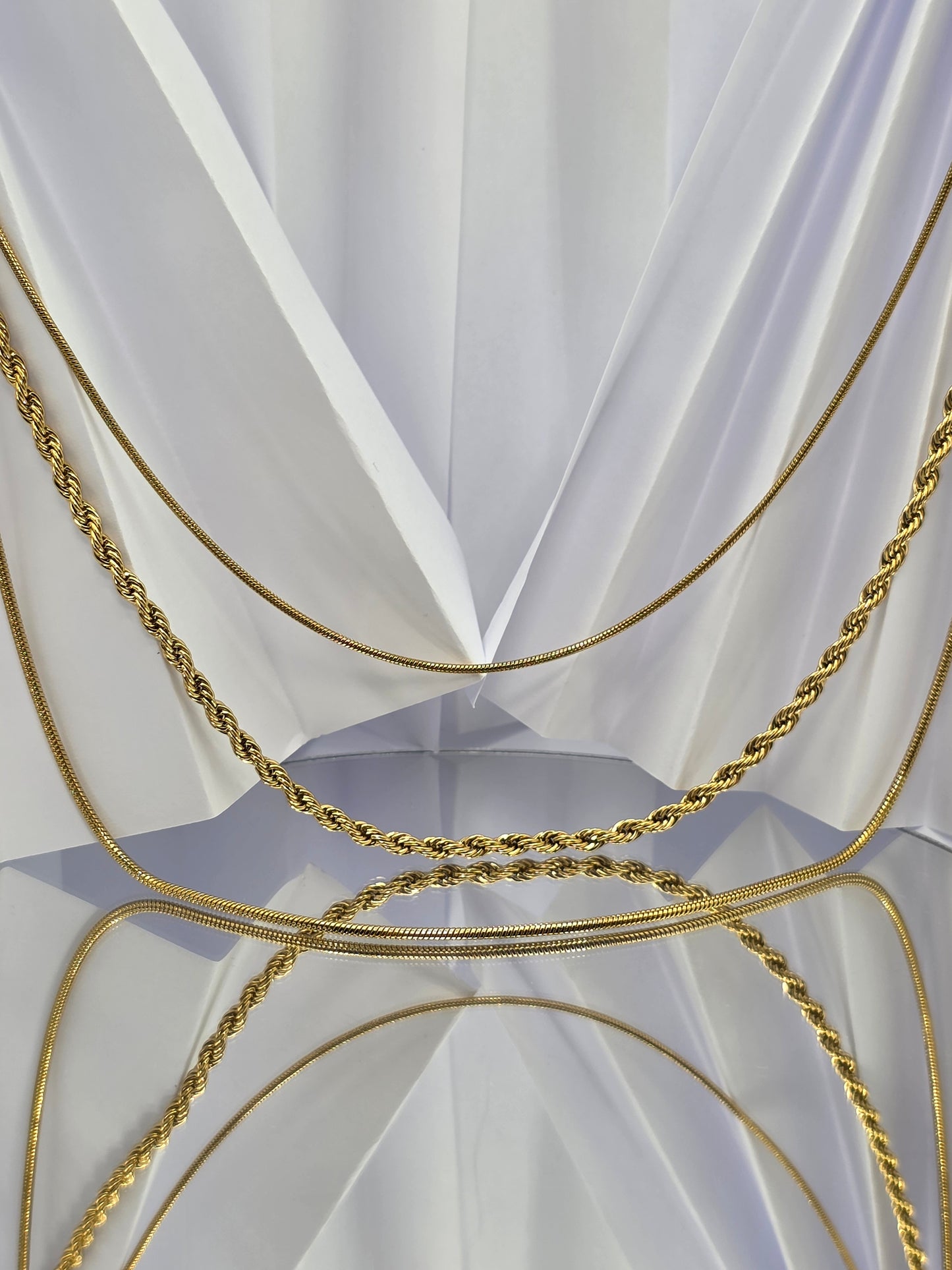Triple Layered Gold Chain Necklace