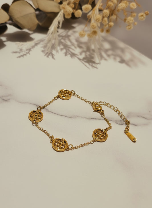 Clover Chain Bracelet 18K Gold Plated