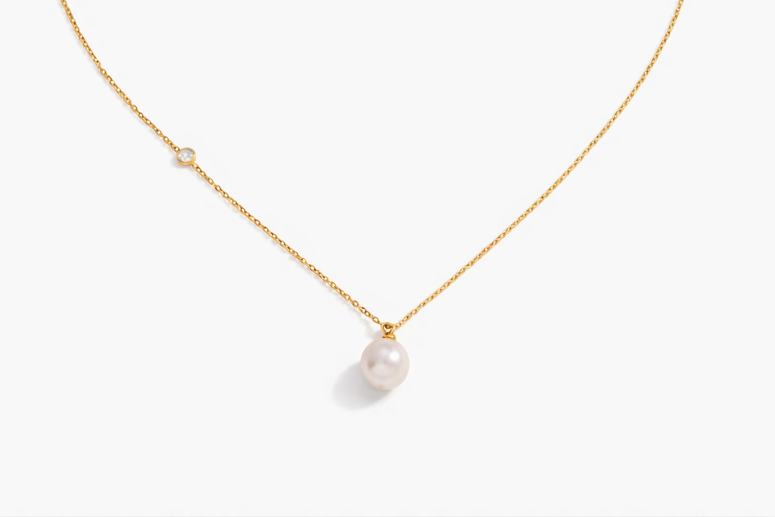 Aurum Mini Pearl Drop Necklace – DanaVi Aurum