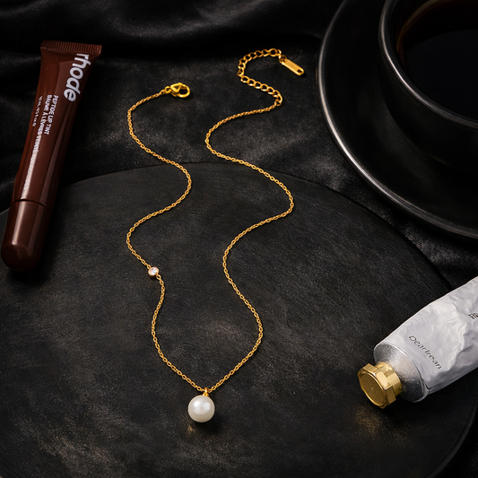 Aurum Mini Pearl Drop Necklace
