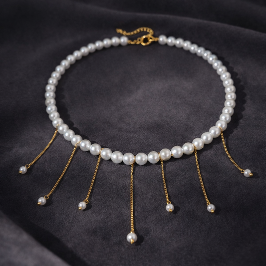 Aurum Pearl Drop Choker