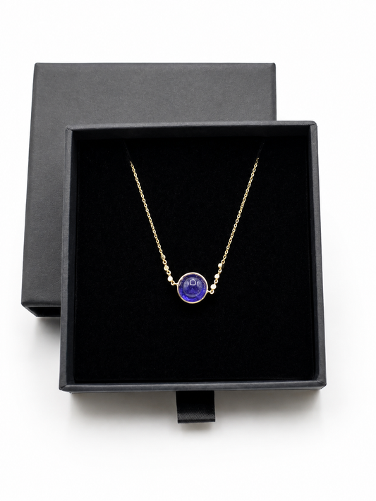Golden Aura – 14K Yellow Gold & Tanzanite Cable Bracelet