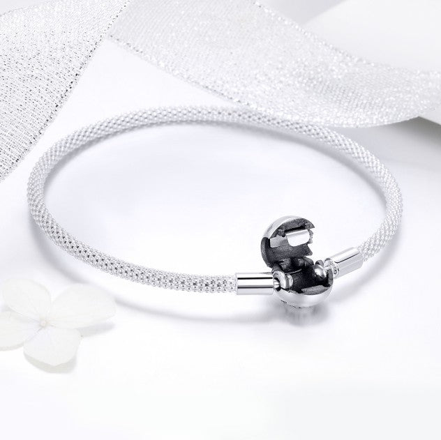 Forever Family Bangle – 925 Sterling Silver Round Bead Charm Bracelet