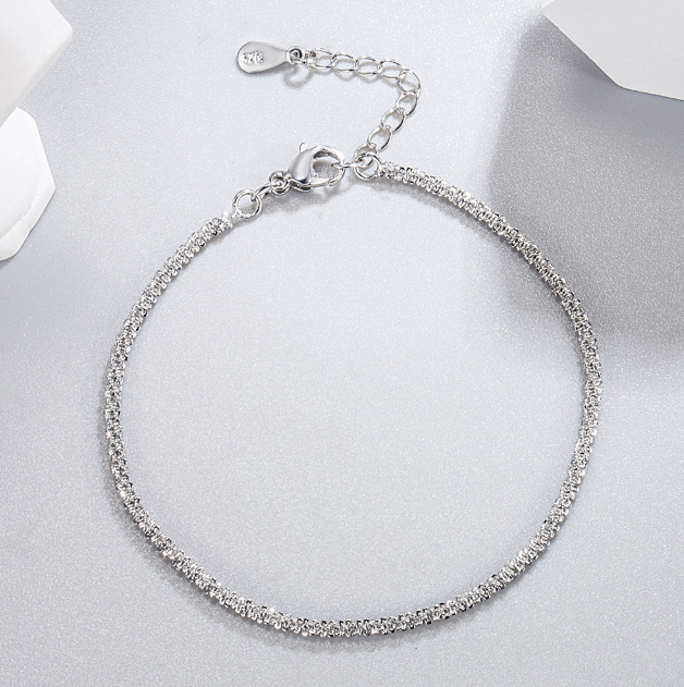 Brățară cu lanț strălucitor din argint 925 – Eleganță minimalistă