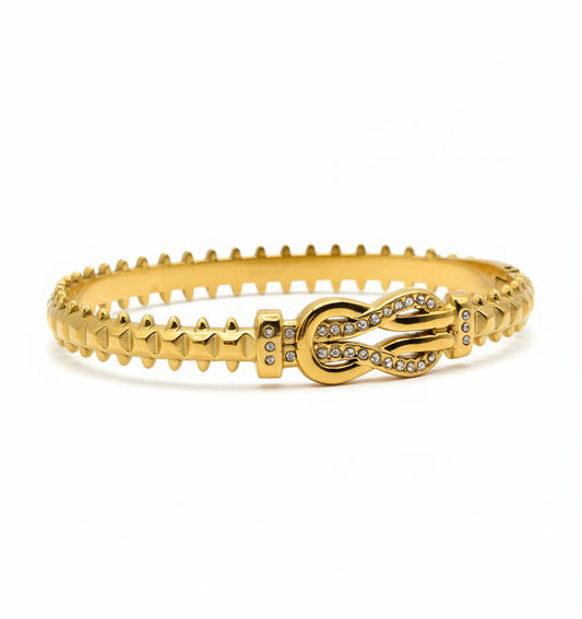 Golden Luxe Buckle Bangle