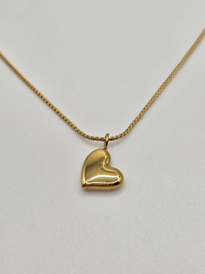 Golden Heart Pendant Necklace