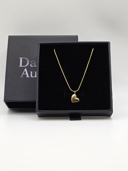 Golden Heart Pendant Necklace