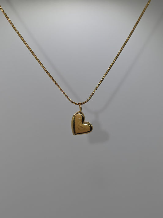 Golden Heart Pendant Necklace
