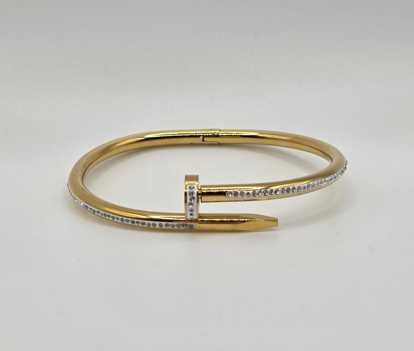 Designer-Inspired Nail Bangles – Gold & Silver