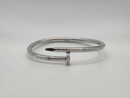 Designer-Inspired Nail Bangles – Gold & Silver