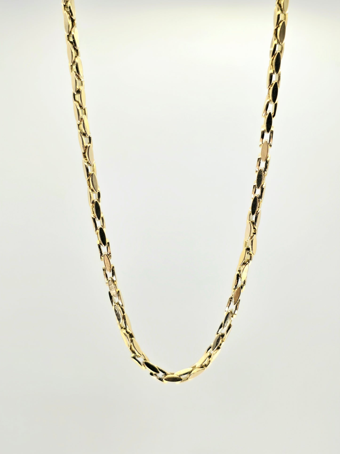 Unisex 18K Gold-Plated Square Link Chain Necklace