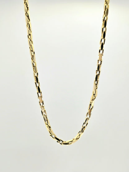 Unisex 18K Gold-Plated Square Link Chain Necklace