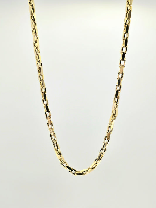 Unisex 18K Gold-Plated Square Link Chain Necklace