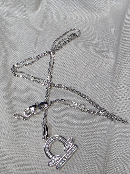 925 Sterling Silver Zodiac Moissanite Necklace