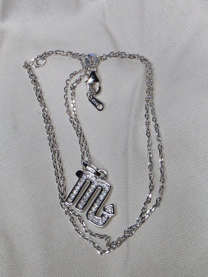 925 Sterling Silver Zodiac Moissanite Necklace