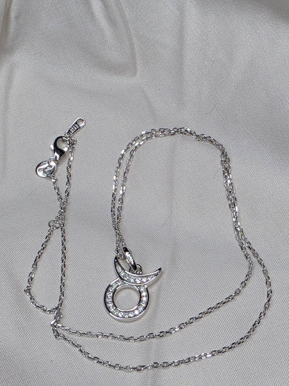 925 Sterling Silver Zodiac Moissanite Necklace