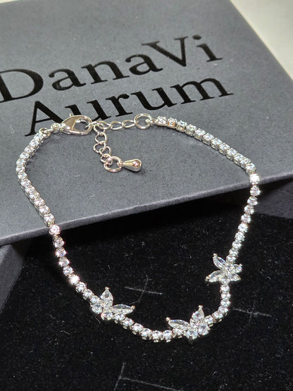 Butterfly Elegance Tennis Bracelet – Gold & Silver Options