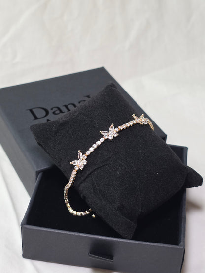 Butterfly Elegance Tennis Bracelet – Gold & Silver Options