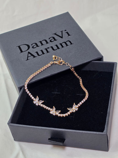 Butterfly Elegance Tennis Bracelet – Gold & Silver Options