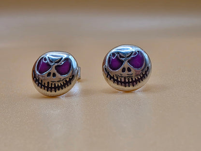 Spooky Chic Sterling Silver Skull Studs