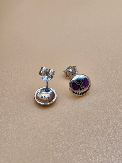 Spooky Chic Sterling Silver Skull Studs