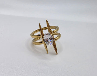 Bold Elegance: Adjustable Gold Statement Rings 18k Gold Plated (Buy 2, Get 1 Free)