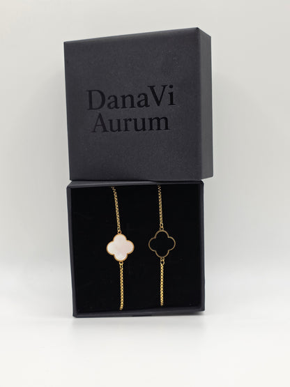 Lucky Clover Adjustable Bracelet – 18K Gold Plated Stainless Steel