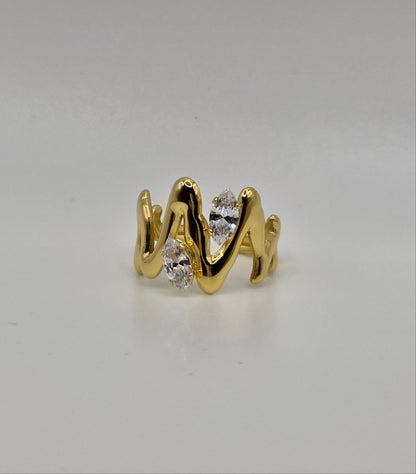 Bold Sparkle Collection – Adjustable Gold-Plated Rings (Buy 2, Get 1 Free)