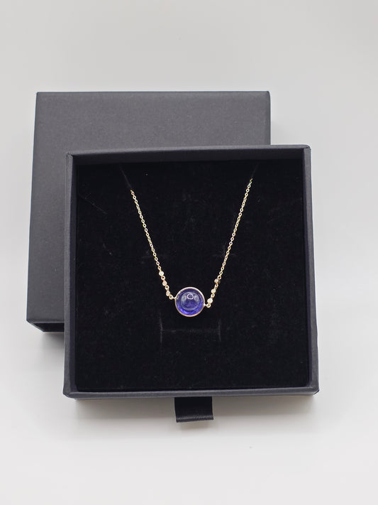 Golden Aura – 14K Yellow Gold & Tanzanite Cable Bracelet