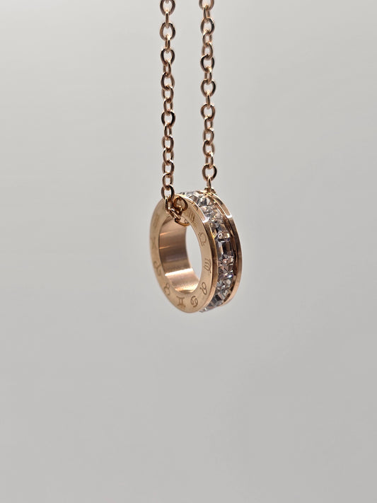 Celestial Rose Gold Zodiac Necklace