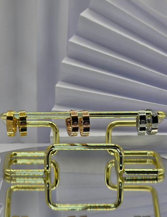 Designer-Inspired Gold Huggie Hoops – 18K Plated Stainless Steel