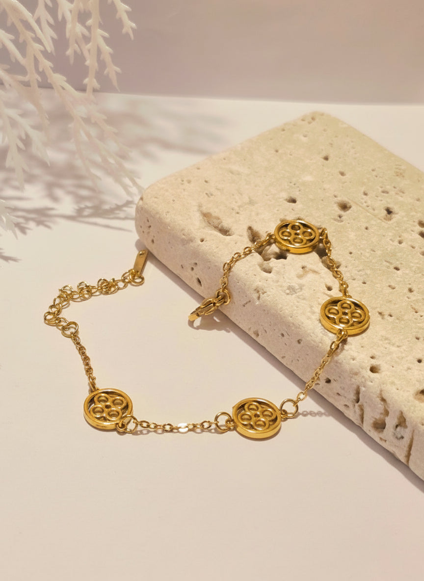 Clover Chain Bracelet 18K Gold Plated